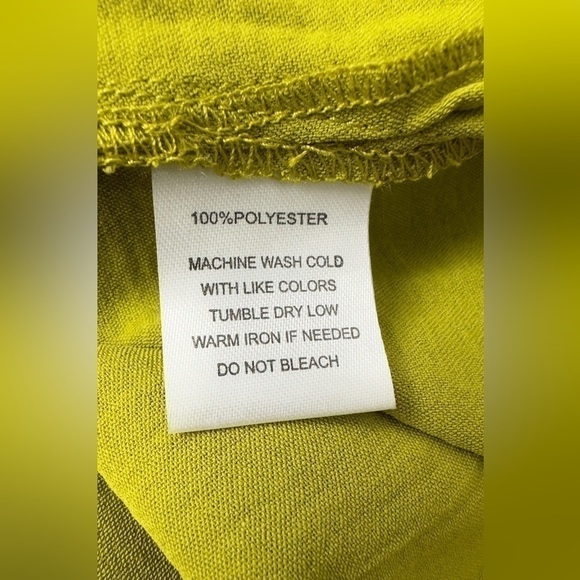 Blue Blossom Women’s Avocado Green Button up Blouse with slits on each side​ - Picture 8 of 10